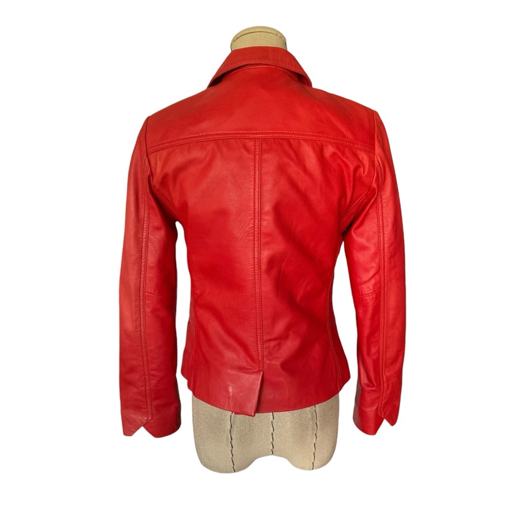 NWT Zadig & Voltaire Liam Red Leather Jacket size XS - Picture 8 of 14